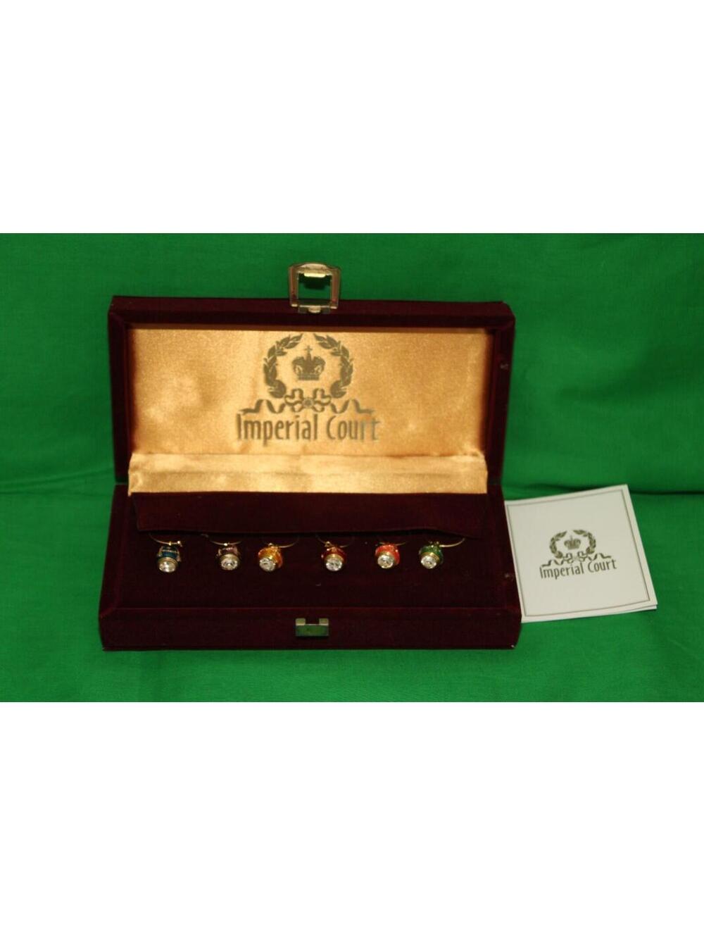 Imperial Court Faberge Egg Wine Charms